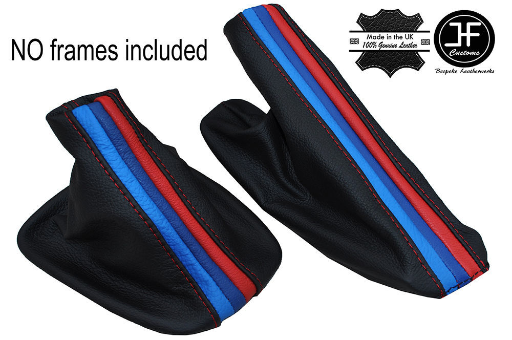 LONG TRI STRIPE RED STICH GEAR & HANDBRAKE FOR BMW 4 SERIES F32 F33 F36 F82 F83