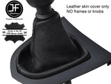 BLACK STITCHING TOP GRAIN REAL LEATHER GEAR GAITER FITS PEUGEOT RCZ 2009-2015