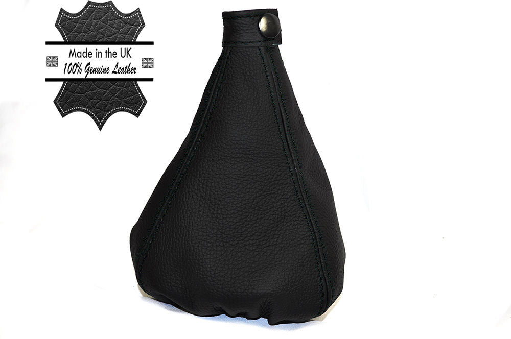 BLACK STITCH MANUAL LEATHER SKIN GEAR GAITER FITS ALFA ROMEO GTV 1995-1998