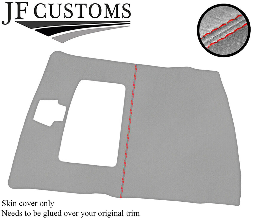 RED  STITCH ROOF HEADLINING LIGHT GREY LUXE COVER FOR FORD SIERRA COSWORTH 3DR