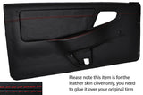 RED STITCH 2X FULL DOOR CARD SKIN COVER FITS FORD SIERRA RS COSWORTH 3 DOOR