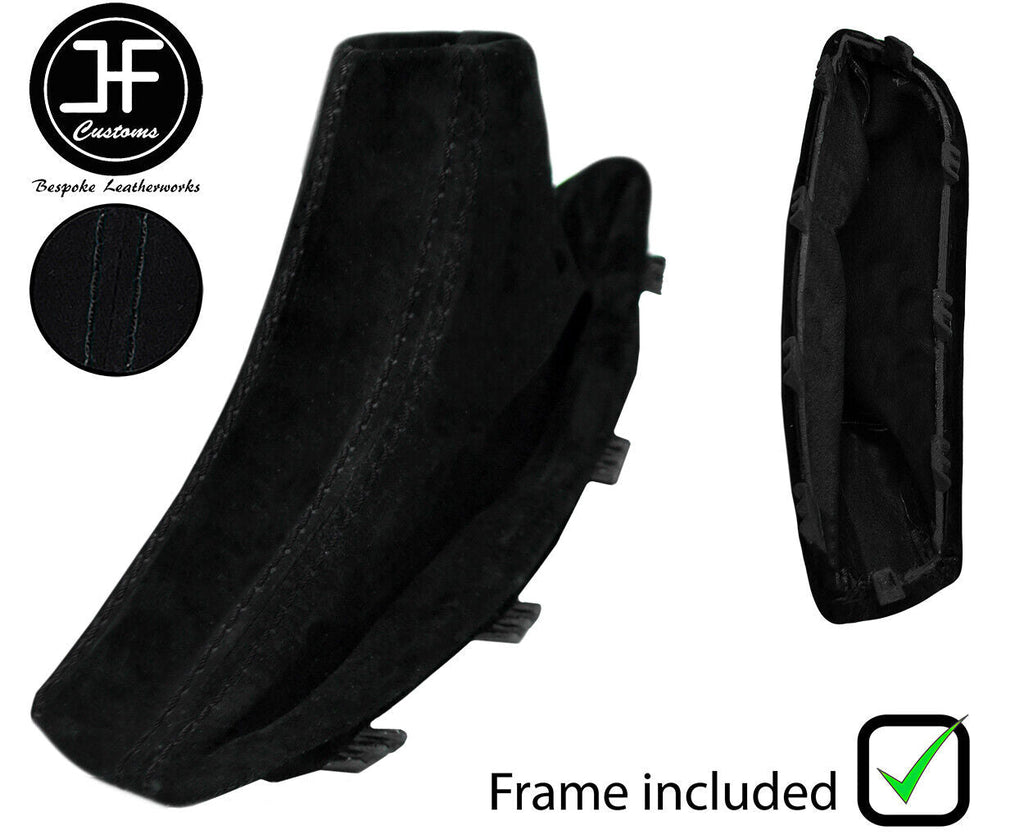 BLACK STITCH SUEDE HANDBRAKE GAITER + PLASTIC FRAME FOR BMW X3 E83 2003-2010
