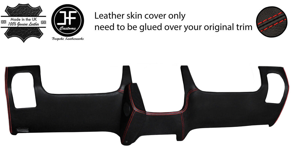 RED STITCH LOWER DASH DASHBOARD REAL LEATHER COVER FOR MERCEDES ML W163 01-05