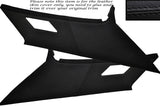 BLACK STITCH 2X REAR C PILLAR LEATHER COVERS FITS BMW 3 SERIES E36 COUPE 91-98