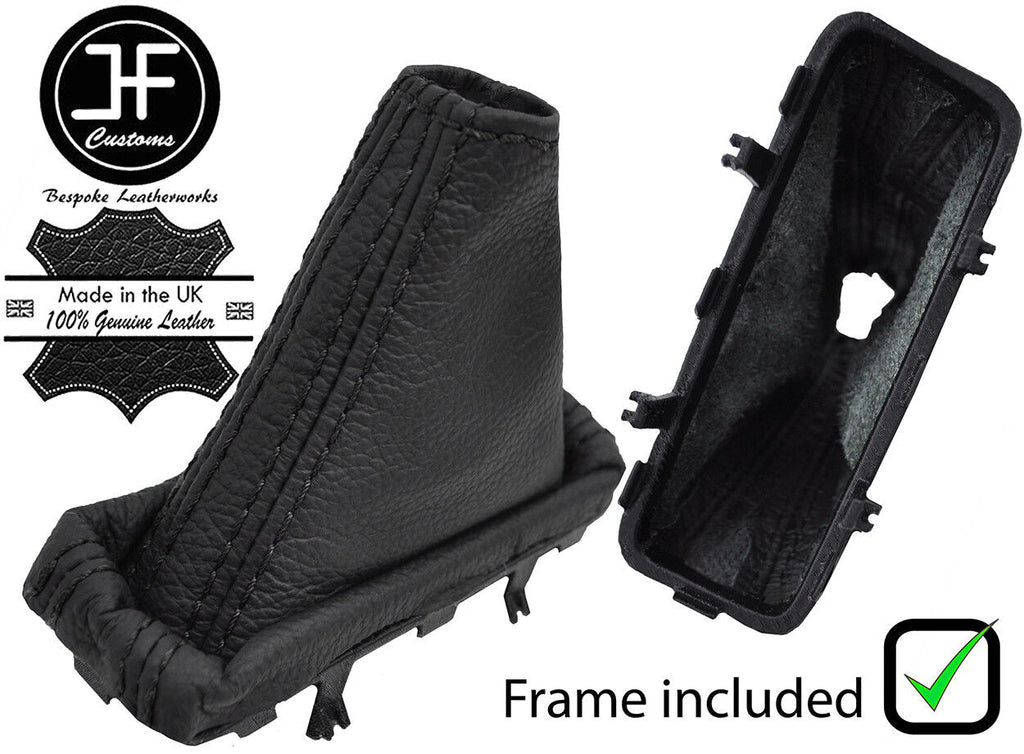 BLACK STITCH LEATHER AUTOMATIC GEAR GAITER PLASTIC FRAME FOR VOLVO S80 98-06
