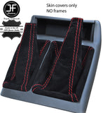RED STITCH REAL SUEDE GEAR + HI-LOW GAITERS FOR MITSUBISHI SHOGUN SPORT 99-08