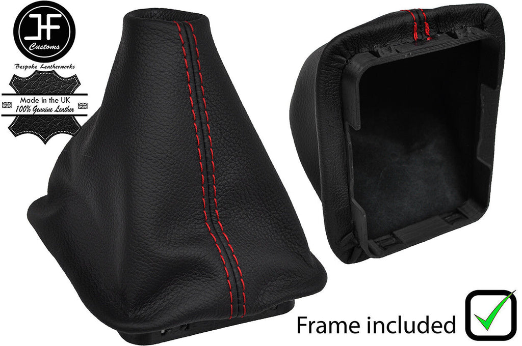 RED STITCH LEATHER MANUAL GEAR+PLASTIC FRAME FITS VOLVO 480 1986-1995 CUSTOM NEW