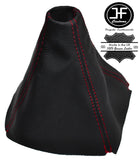 RED STITCHING REAL LEATHER GEAR GAITER BOOT FITS FORD C MAX FL 2007-2010