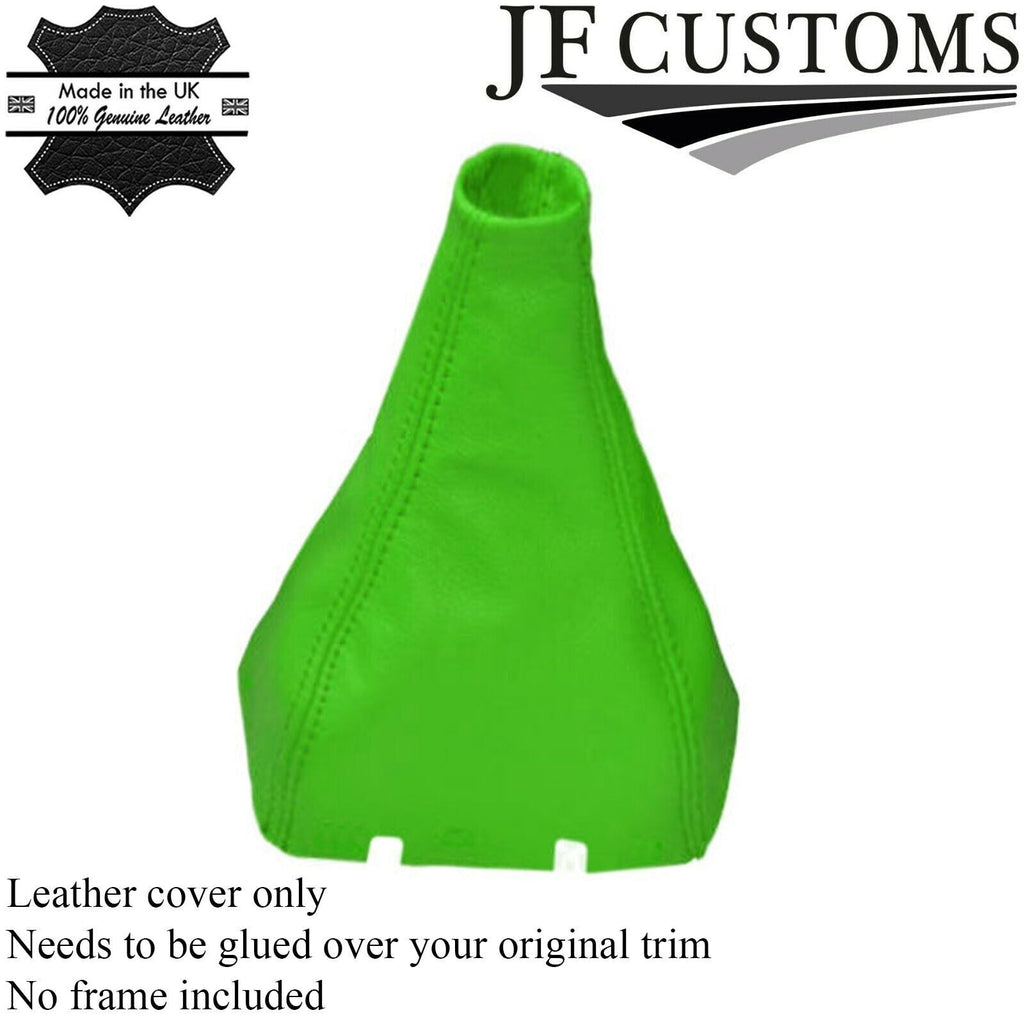 LIGHT GREEN LEATHER MANUAL GEAR STICK GAITER FITS SEAT IBIZA 6J 2008-2015