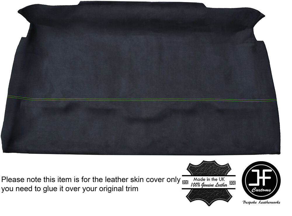 GREEN STCH ROOF HEADLINING LUXE SUEDE COVER FITS DEFENDER 90 SINGLE TRUCK CAB