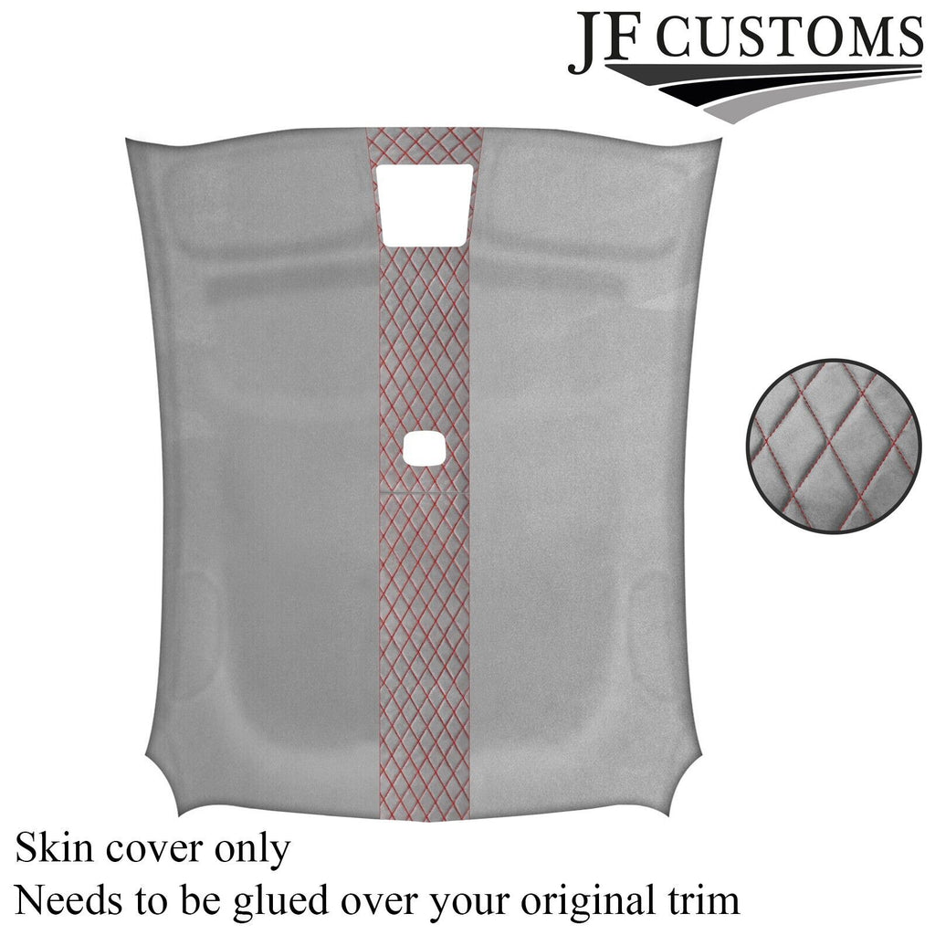 DSG2 RED STITCH L GREY SUEDE HEADLINER COVER FOR MITSUBISHI LANCER EVO 7 8 9