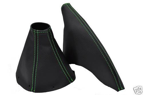 FITS TOYOTA SUPRA 93-02 GEAR HANDBRAKE GAITER GREEN STITCH CUSTOM NEW MADE IN UK