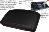 RED STITCHING FITS PEUGEOT RCZ 2010+ LEATHER ARMREST SKIN COVER ONLY CUSTOM NEW