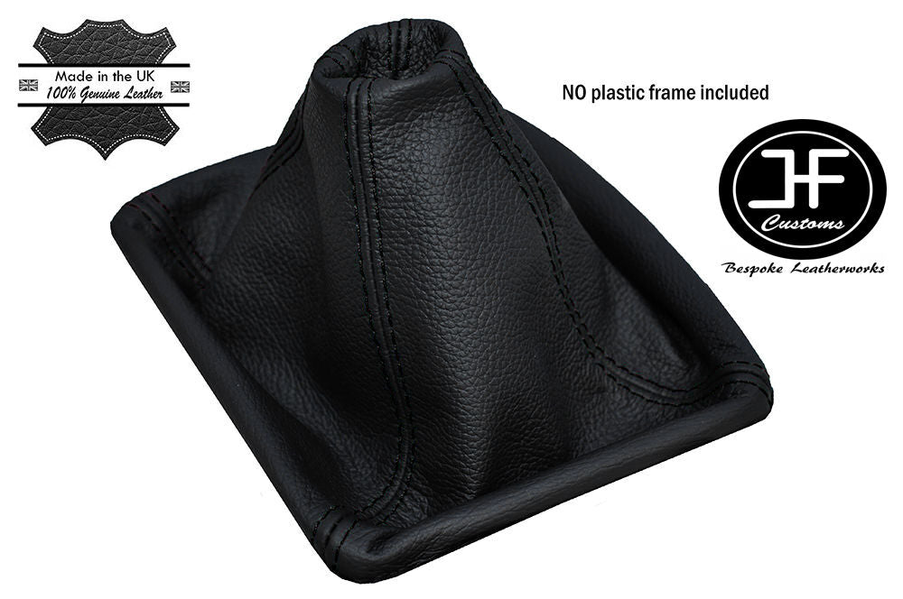 BLACK STITCH MANUAL LEATHER GEAR GAITER FITS VOLKSWAGEN PASSAT B4 1988?1996