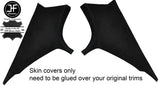 BLACK STITCH 2X REAR C PILLAR SUEDE  COVERS FITS BMW 3 SERIES F30 11-18 SEDAN