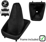 BLACK STITCH LEATHER MANUAL GEAR GAITER+PLASTIC FRAME FOR CITROEN  XSARA 97-06