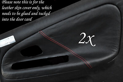 RED STITCH FITS  MITSUBISHI LANCER EVO 4 5 6 IV V VI 2X FRONT DOOR CARD COVERS