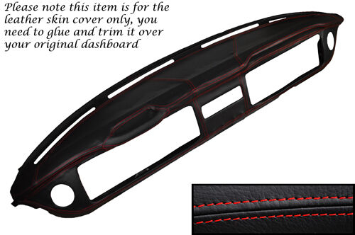 RED STITCH DASH DASHBOARD LEATHER COVER FITS VW T2 CAMPER VAN 1968-1976