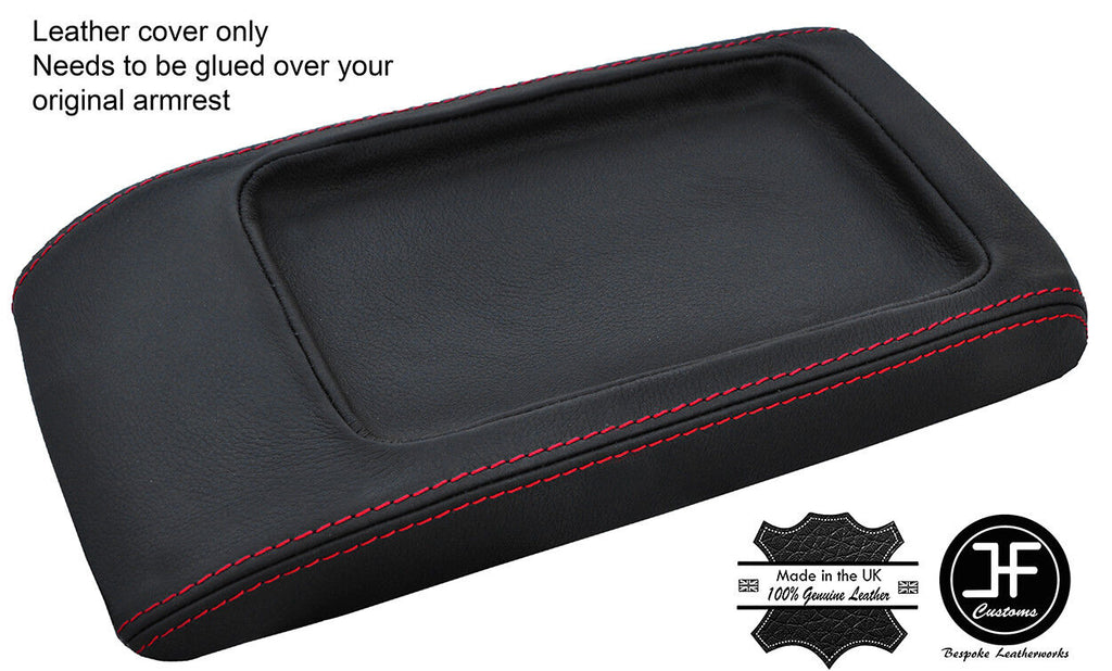RED STITCH ARMREST LID LEATHER COVER FITS TOYOTA LAND CRUISER VX 80 1990-1997
