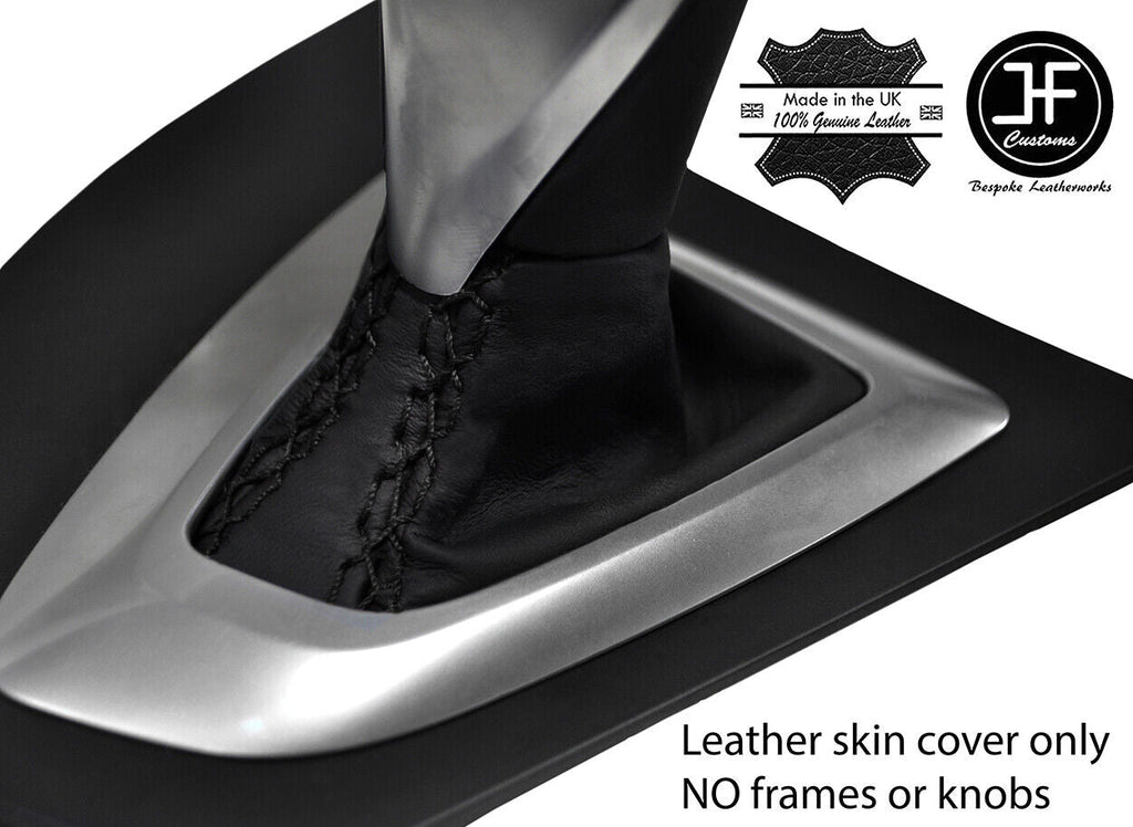 BLACK CROSS STITCH NAPPA LEATHER AUTOMATIC GEAR GAITER FOR BMW 2 F22 F23 13-19