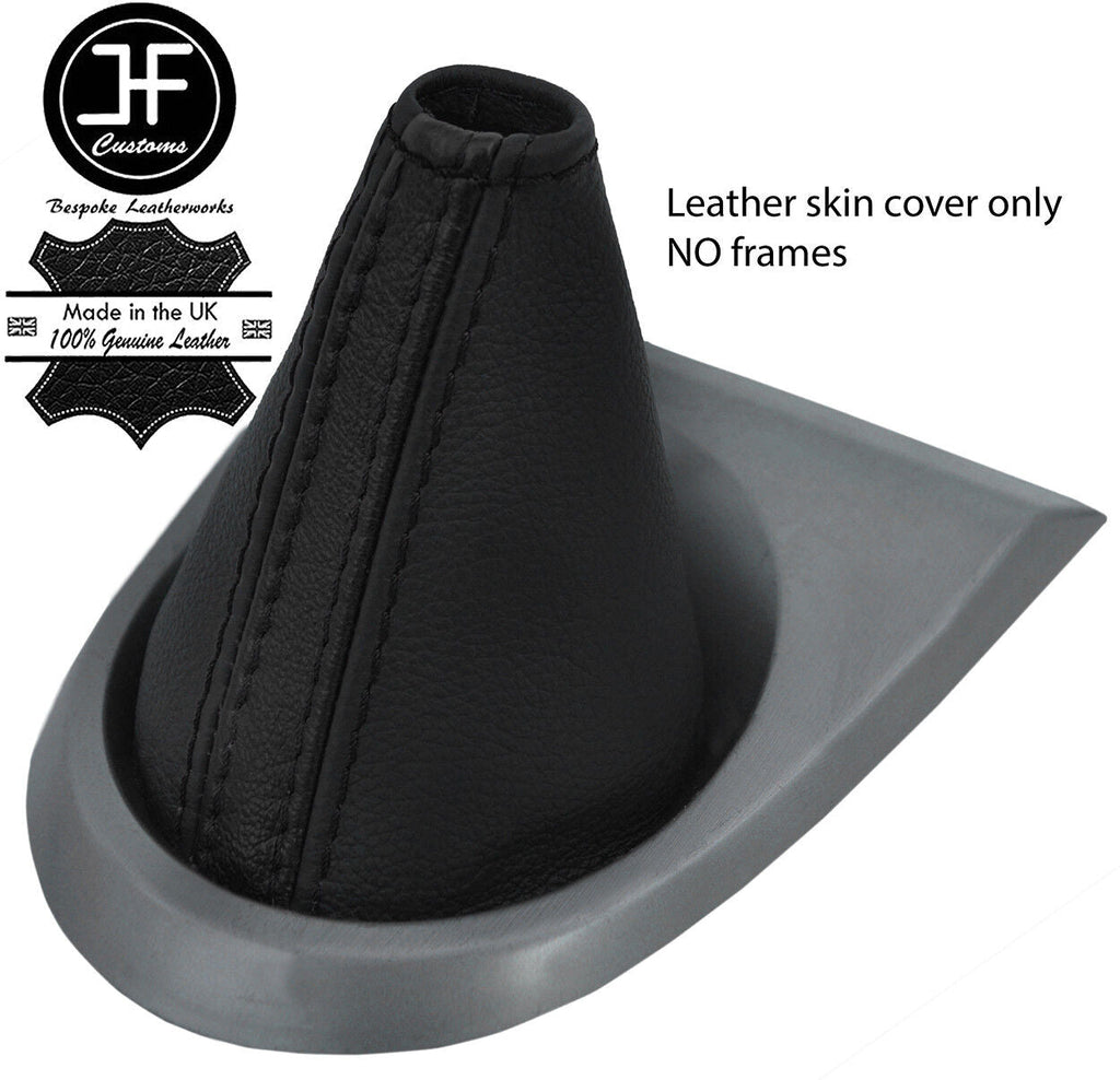 BLACK & BLACK STRIPE REAL LEATHER GEAR GAITER FOR HONDA CIVIC FK2 TYPE S 06-12