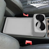 WHITE LEATHER COVERED CONSOLE CUP HOLDER TRIM FITS MERCEDES W126 S CLASS 79-91