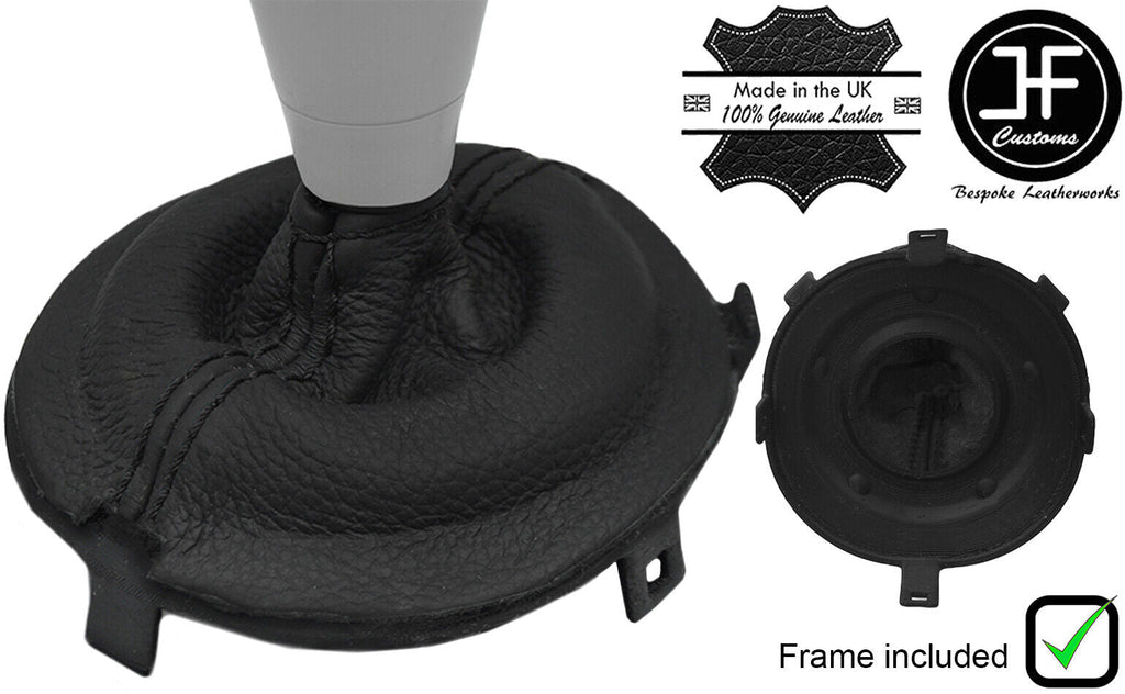 BLACK STITCH SEMI AUTOMATIC GEAR GAITER + PLASTIC FRAME FOR HONDA CIVIC 06-11