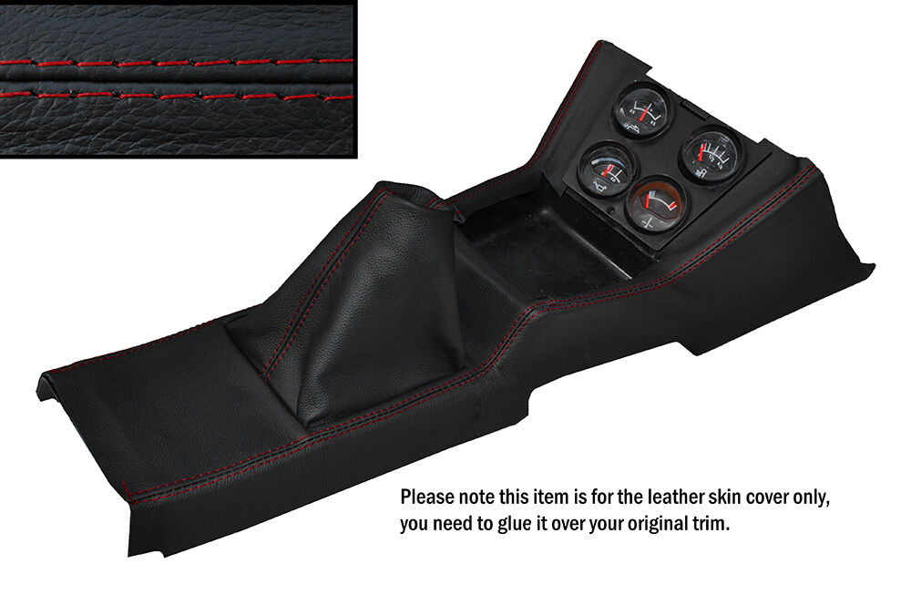 RED STITCH CENTRE CONSOLE&GEAR GAITER SKIN COVERS FITS FORD CORTINA MK3 EARLY