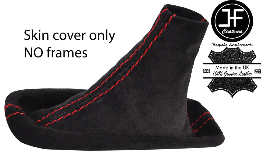 RED STITCHING REAL SUEDE HANDBRAKE GAITER FITS BMW X5 E53 2000-2006 CUSTOM NEW