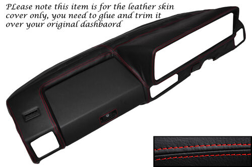 RED STITCH DASH DASHBOARD LEATHER SKIN COVER FITS VW GOLF MK1 JETTA 1974-1983
