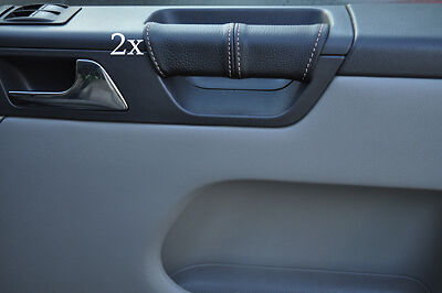 white stitch FITS VW T6 2009+ TRANSPORTER CARAVELLE CAMPER 2X DOOR HANDLE COVERS