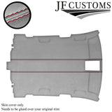 D RED STITCH  L GREY SUEDE ROOF HEADLINER COVER FOR AUDI A3 8P 04-12 5 DOOR