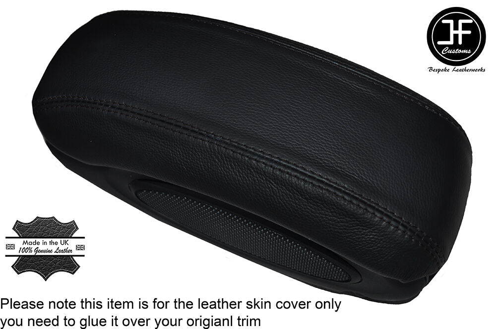 BLACK STITCHING LEATHER ARMREST SKIN COVER FITS BMW MINI F55 F56 2014-2016