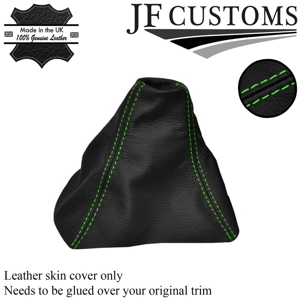 GREEN STITCH LEATHER MANUAL GEAR GAITER SHIFT BOOT COVER FITS FORD KUGA 08-12