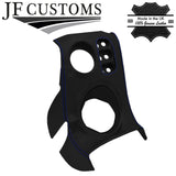 BLUE STITCH LEATHER 2X SPEAKER VENT DASH SILL COVERS FOR LOTUS ELISE S2 01-06