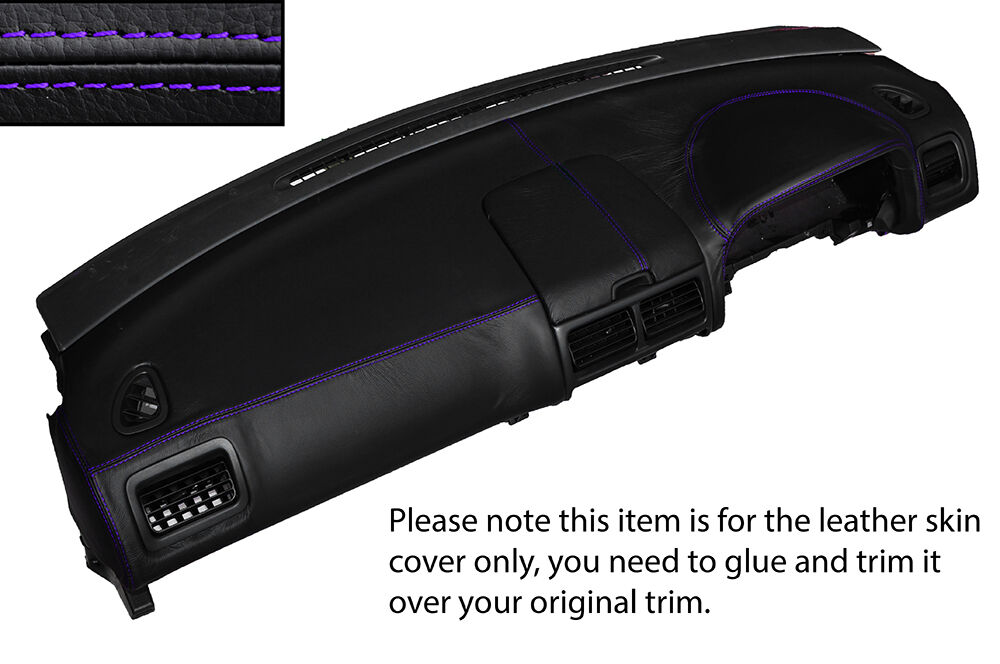 PURPLE STITCH DASH DASHBOARD LEATHER COVER FITS SUBARU IMPREZA WRX STI 98-00
