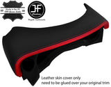 BLACK & RED STRIPE CLUSTER HOOD LEATHER COVER FOR LEXUS RC 200 300 350 14-18