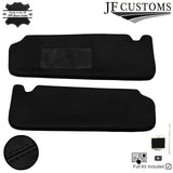 BLACK STITCH LEATHER & SUEDE COVERS FOR BMW E90 05-12 SALOON TOP RECOVERY KIT