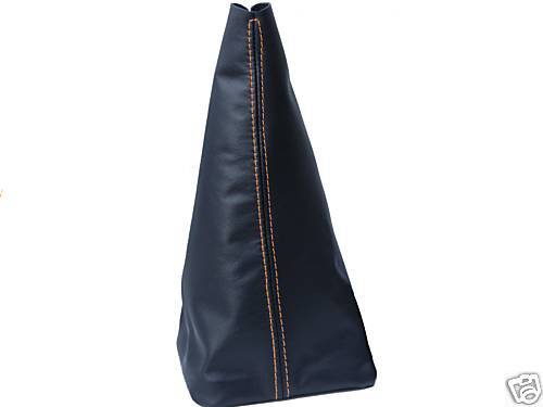 FITS PEUGEOT 106 ORANGE STITCH LEATHER GEAR GAITER 91-2003 CUSTOM NEW MADE IN UK