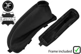 BLACK STITCH LEATHER HANDBRAKE GAITER+PLASTIC FRAME FOR FIAT STILO 2001-2007