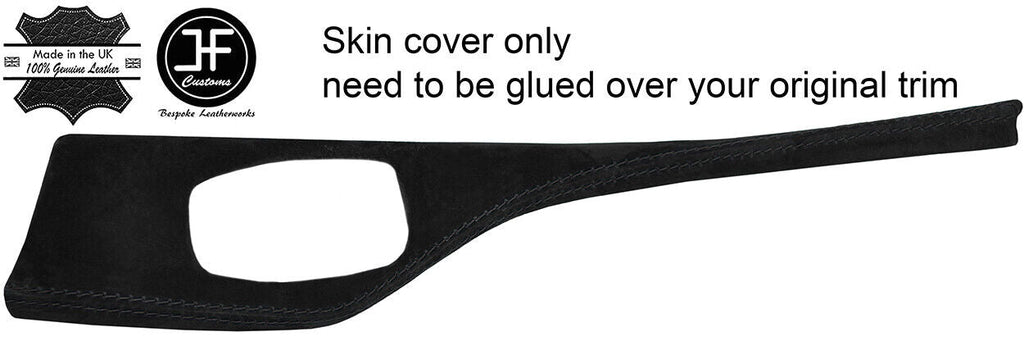 BLACK STITCH I DRIVE CONSOLE TRIM SUEDE COVER FITS BMW 1 SERIES F20 F21 11-16