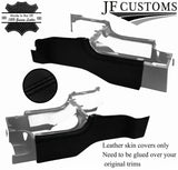 BLACK STITCH ITALIAN LEATHER CONSOLE SIDE TRIM COVERS FOR NISSAN NAVARA 09-12