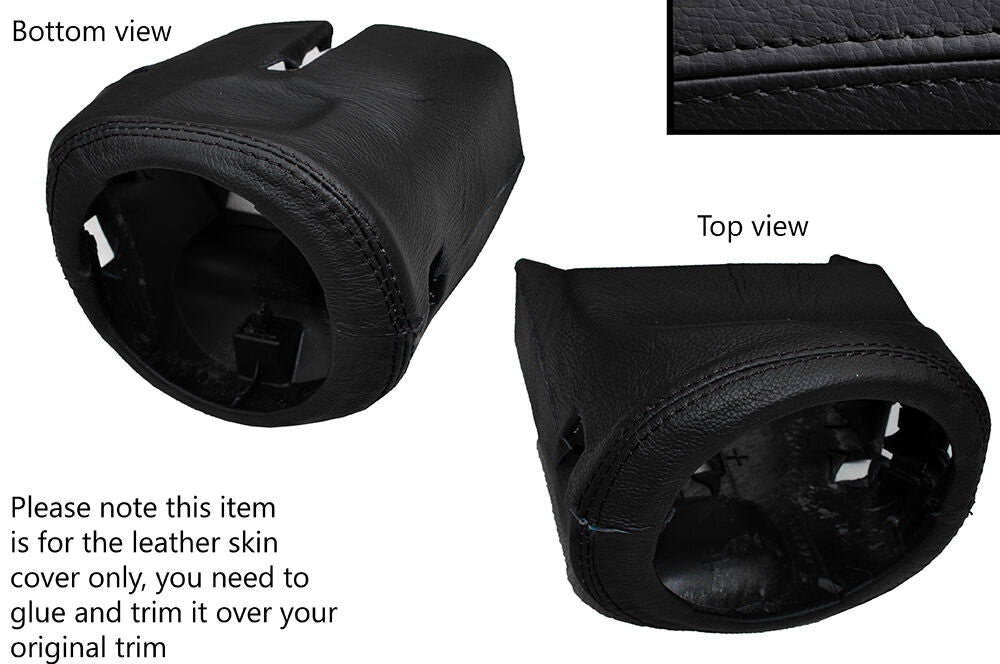 BLACK STITCH STEERING SHROUD LEATHER SKIN COVER FITS BMW Z3 1995-2003 CUSTOM NEW