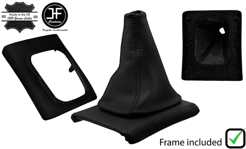 BLACK STITCH LEATHER GEAR GAITER+SURROUND BASE FRAME FOR VW GOLF MK3 1991-1998