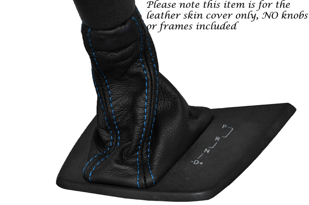 BLUE STITCH AUTO AUTOMATIC LTHR GEAR GAITER FITS MERCEDES SPRINTER W906 06-14