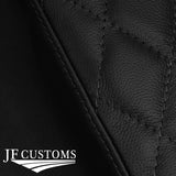 BLACK DIAMOND STITCH LEATHER ARMREST COVER FITS FORD MUSTANG 2010-2014