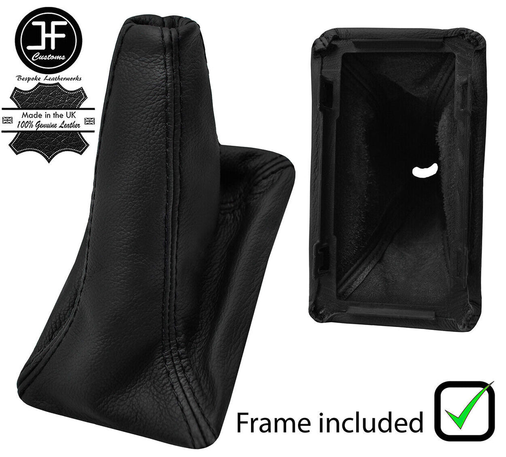 BLACK STITCH LEATHER MANUAL GEAR GAITER+PLASTIC FRAME FOR DELOREAN DMC-12 81-83