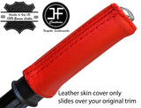 RED REAL LEATHER HANDBRAKE HANDLE COVER FITS ALFA ROMEO 156 1998-2002 CUSTOM NEW