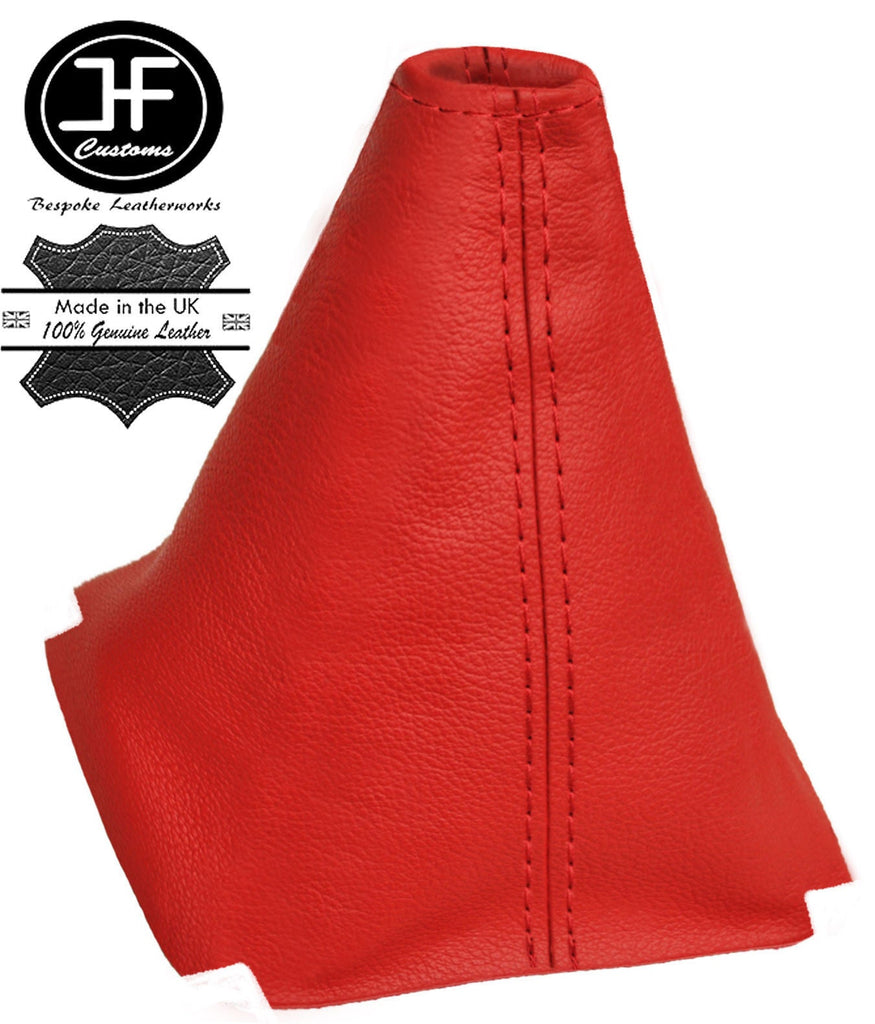 RED REAL LEATHER MANUAL GEAR GAITER FITS MITSUBISHI LANCER EVO X 2007-2014