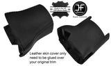 BLACK & BLACK REAL LEATHER STEERING SHROUD COLUMN COVER FITS DODGE VIPER 92-02